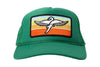 Fairdale Swan Trucker Hat (Kelly Green w/ Sunrise Patch)