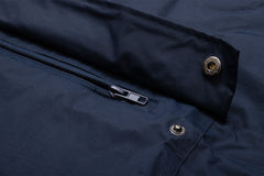 Sunday Blockhead Windbreaker Anorak Jacket (Navy with Gray/White Ink)