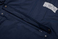 Sunday Blockhead Windbreaker Anorak Jacket (Navy with Gray/White Ink)