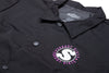 Sunday Creepy Sweeper Windbreaker Jacket (Black with Purple/White Ink)