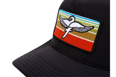 Fairdale Swan Trucker Hat (Black w/ Sunrise Patch)