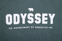 Odyssey Campus Crewneck (Pigment Dyed Alpine Green with White Ink)