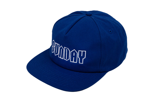 Sunday Cool S 5-Panel Soft-Structured Hat (Blue with White Embroidery)