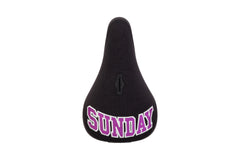 Sunday Blockhead Fat Seat (Black w/ Berry + Silver Embroidery)