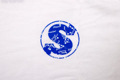 Sunday Star Map Long Sleeve (White w/ Navy Pattern Ink)