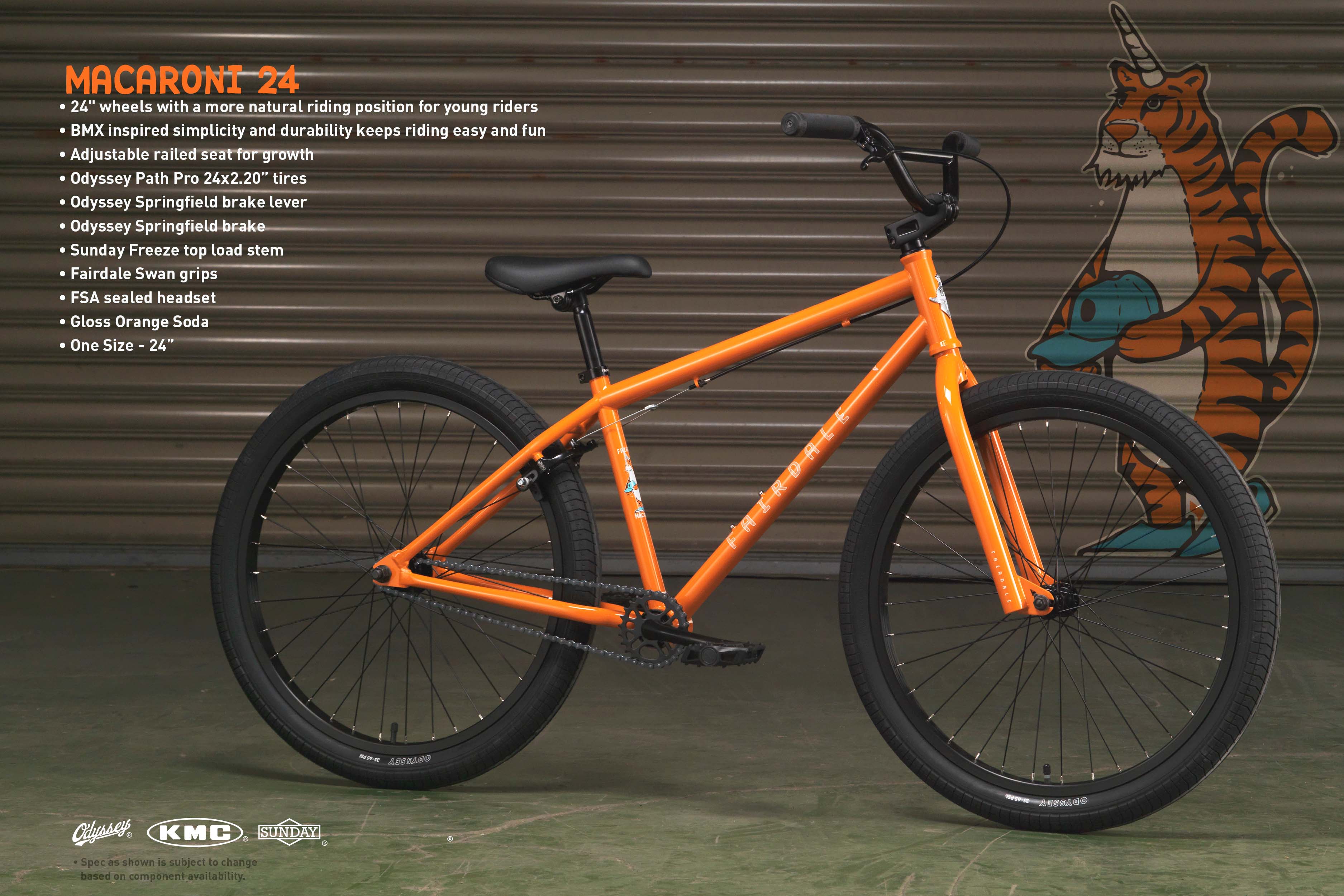 Fairdale Macaroni 24" (Gloss Orange Soda) | Fairdale Bikes