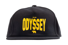 Odyssey Prime 5-Panel Unstructured Hat (Black with Yellow Ink)