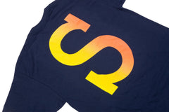 Sunday Big S Tee (Navy with Red/Yellow Fade Ink)