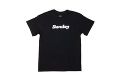 Sunday Hard Print Tee (Black with White Ink)