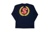 Sunday Winner's Wreath Long Sleeve (Navy with Red/Yellow Ink)